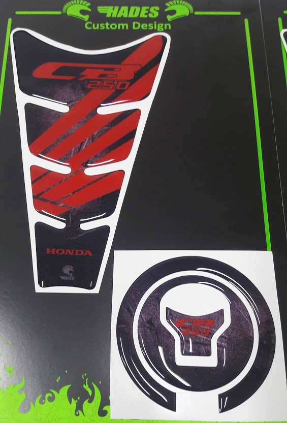Honda Cb 250R Özel Red Black Tank Pad Seti +Depo Pad+Tank Pad