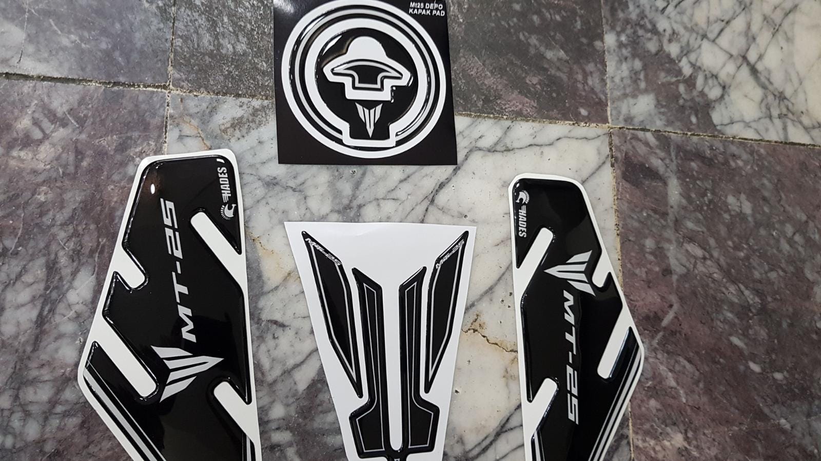 Yamaha Mt 25 Black White Özel Tank Pad Seti