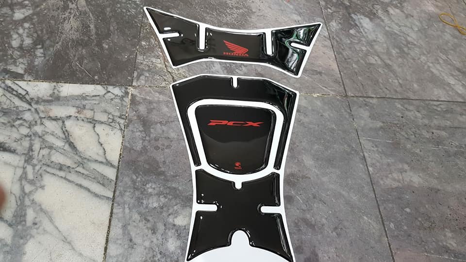 Honda Pcx 2018 Özel Tank Pad Red Black
