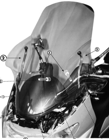 GIVI D156KIT SUZUKI BURGMAN AN 250-400 (98-02) RÜZGAR SİPERLİK BAĞLANTISI