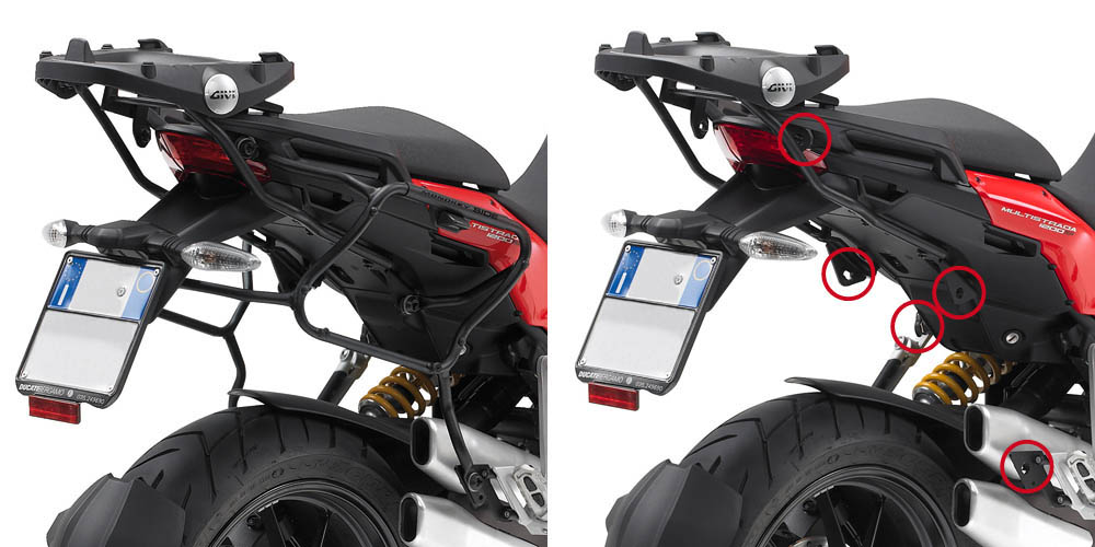 GIVI PLXR312 DUCATI MULTISTRADA 1200 (10-14) YAN ÇANTA TAŞIYICI