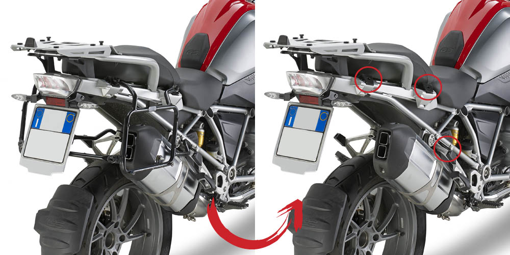 GIVI PLR5108 BMW R 1200 GS - ADVENTURE (13-18) - R1250 GS (19) - ADVENTURE (19) YAN ÇANTA TAŞIYICI