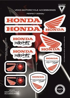 Vexo X20 Sticker Set (Honda-Kırmızı)