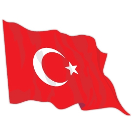 Mr.Sticker CFL13 -1185 - Turkey Flag Sticker
