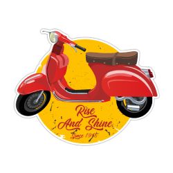 Mr.Sticker VSP42 Kırmızı Scooter Etiketi