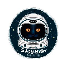 Mr.Sticker MSL138 Astronot Kedi Etiketi