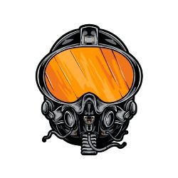 Mr.Sticker MSL122 F16 Pilot Maskesi Etiketi