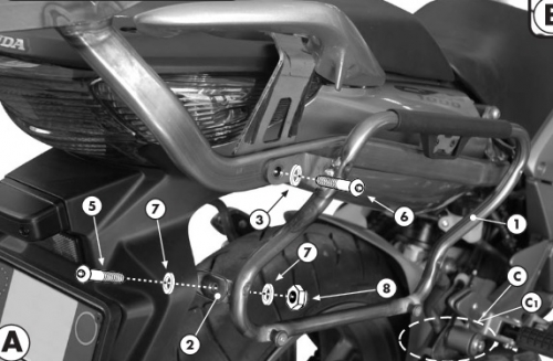 Honda CBF 500-600-1000 Yan Çanta Taşıyıcısı (Kappa KLX174)