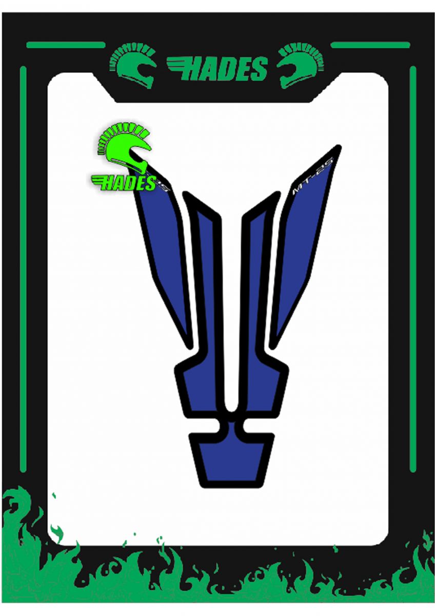 Hades Yamaha MT25 Tank Pad (Mavi-Siyah) 