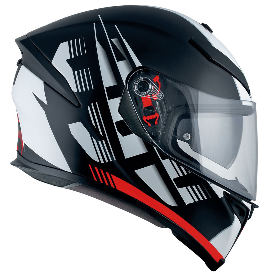 AGV K-5 S Multi PLK Darkstorm Kask (Mat Siyah-Kırmızı)