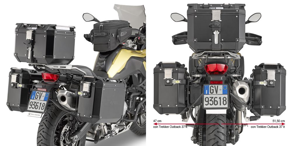 BMW F 750 GS (18 > 20) / F 850 GS (18 > 20) / F 850 GS Adventure (19 > 20) Yan Çanta Taşıyıcısı Outback (Givi PL5127CAM)