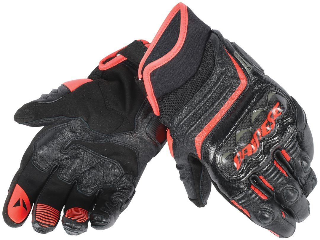 Dainese Carbon D1 Short Eldiven (Kırmızı-Siyah)