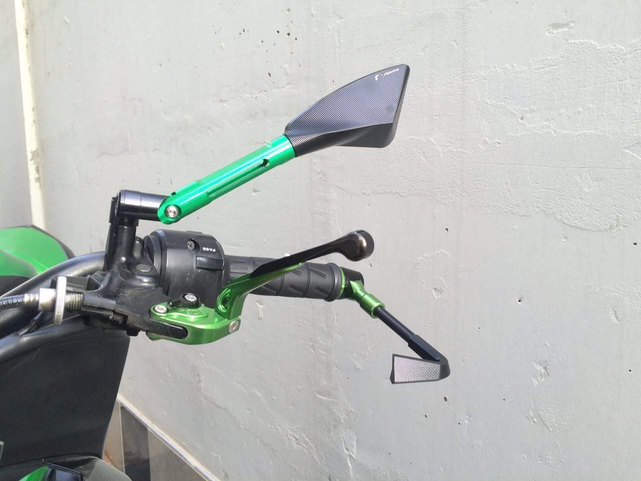 Kawasaki Z250-Z300-Z750-Z800-Z900-Z1000 Rizoma Cnc Ayna Black