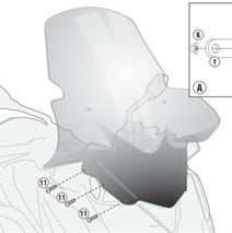Givi D2111Kit Yamaha X-Max 125-250-400 (13-17) Rüzgar Siperlik Baglantısı