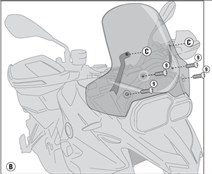 Givi D5107Kit Bmw F700Gs (13-17) Rüzgar Siperlik Baglantısı