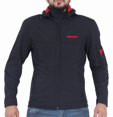 Venom Jaws Kapşonlu/Korumalı Softshell Mont (Siyah)