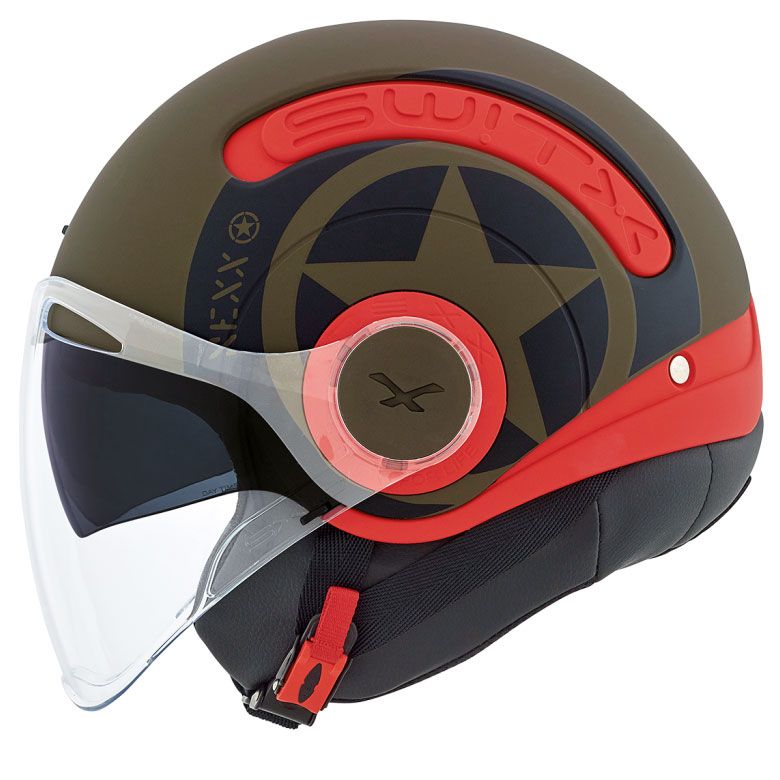 Nexx SX.10 Hero Güneş Vizörlü Açık Kask (Mat Yeşil)