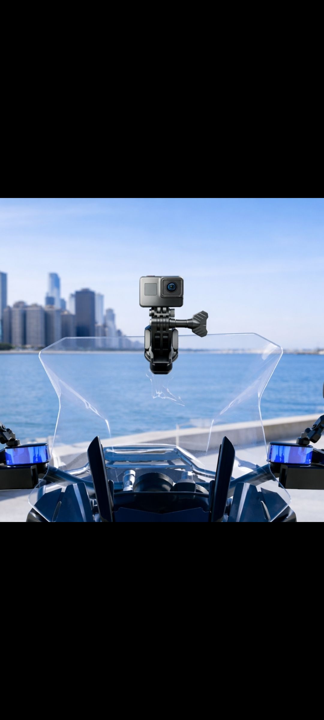 Motosiklet Ön Camı İçin Aksiyon Kamera Montaj Set