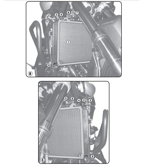 Yamaha MT-09 (17>20) - MT-09 Tracer (15>17) Radyatör Koruma (Kappa KPR2132)