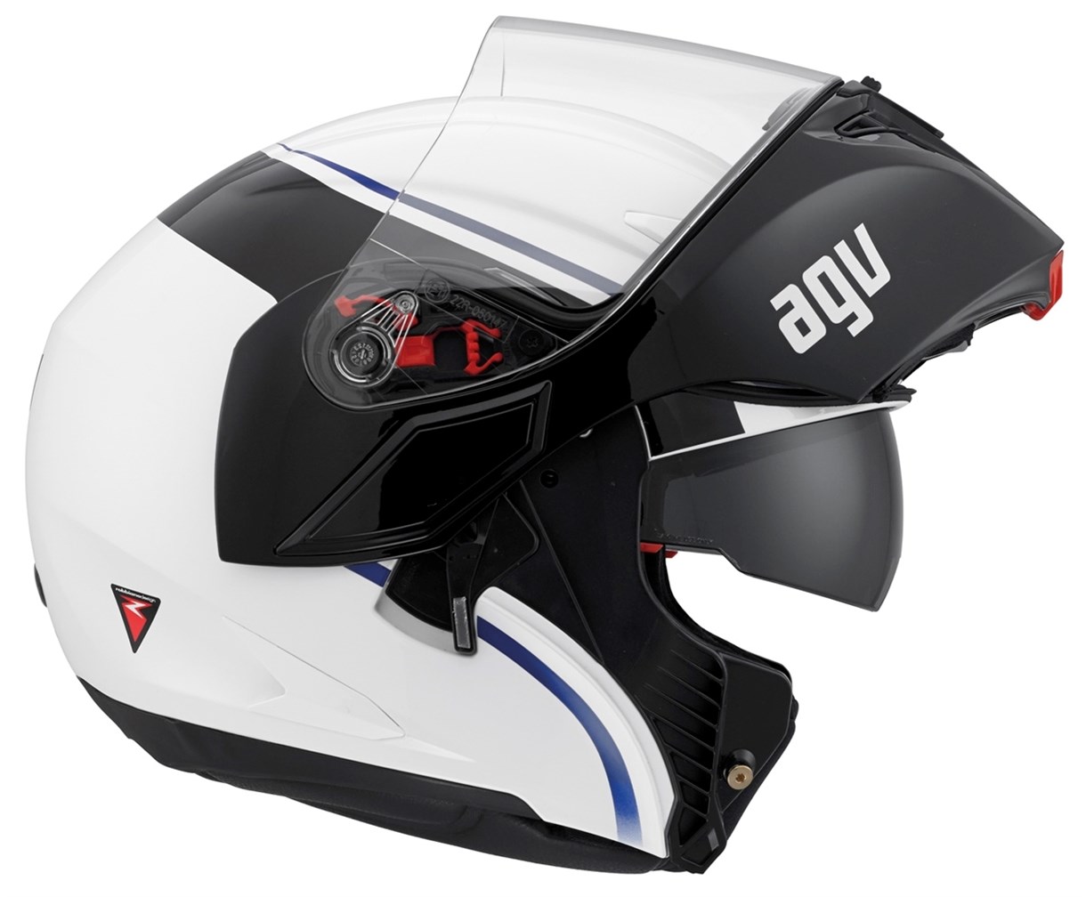 Agv Agv Compact Multi Course White Red Çene Açilir Kask