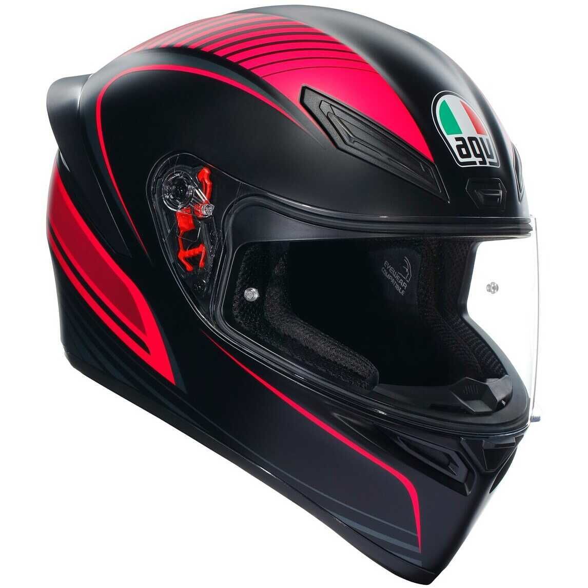 AGV K1 Warmup Kapalı Kask (Siyah-Pembe)