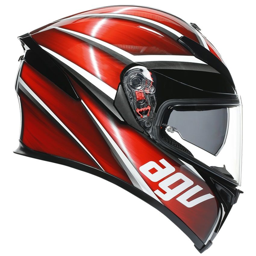 AGV K5S Tempest Kapalı Kask (Siyah-Kırmızı)