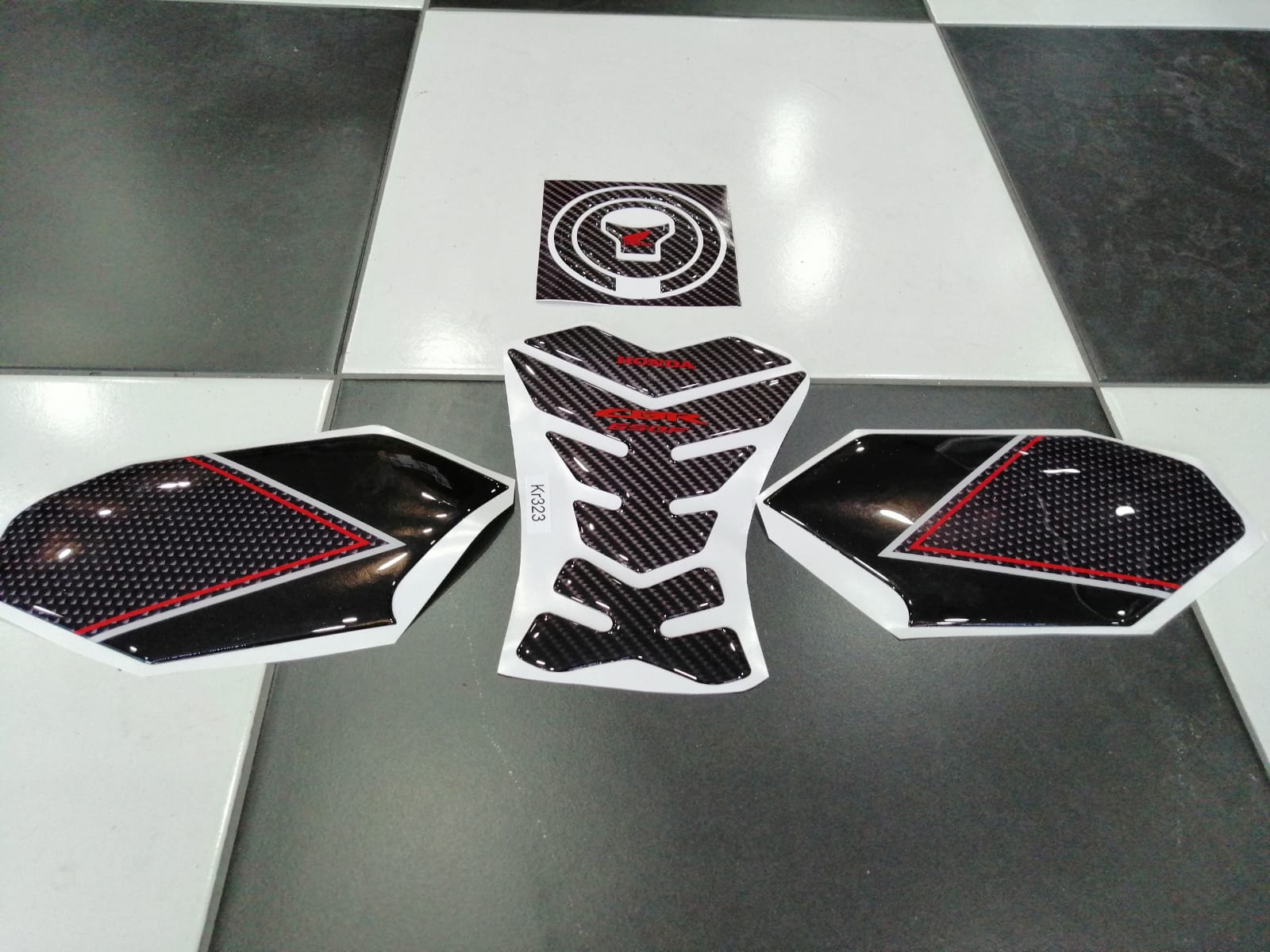 Honda Cbr 650F Özel Tank Pad Seti Red Black