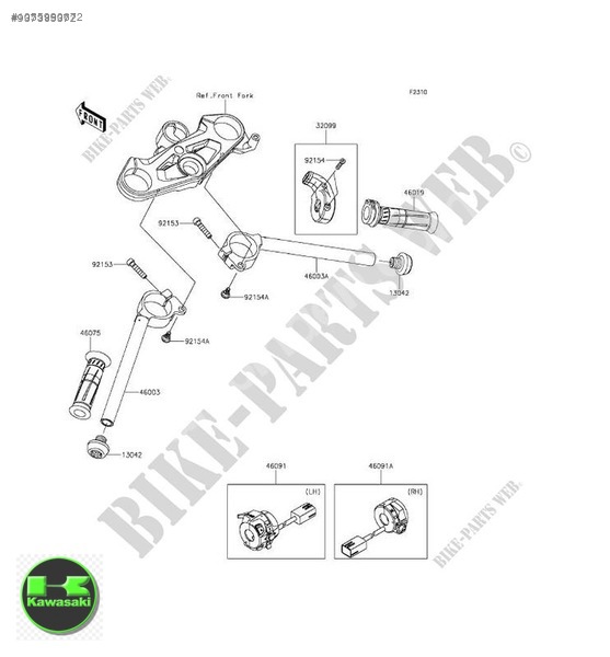 kawasaki ninja h2 gidon topuzu kawasaki h2 denge topuzu sıfır orıjınaldir  13042-0049-499