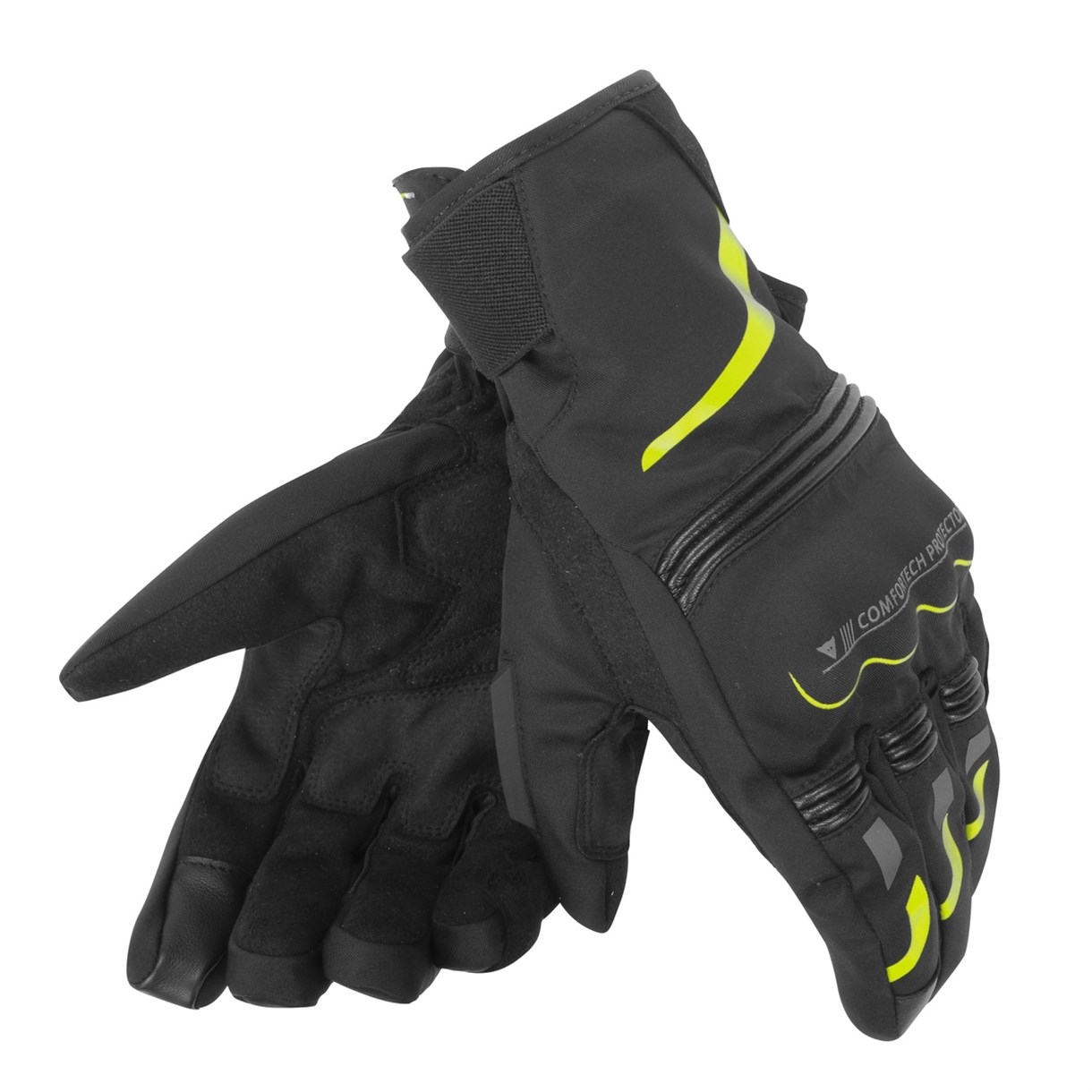 Dainese Tempest Unisex D-Dry Short Eldiven Black Yellow Fluo