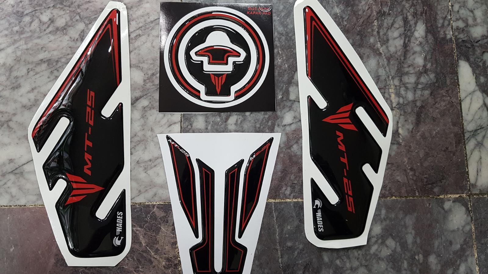Yamaha Mt 25 Red Black Özel Tank Pad Seti