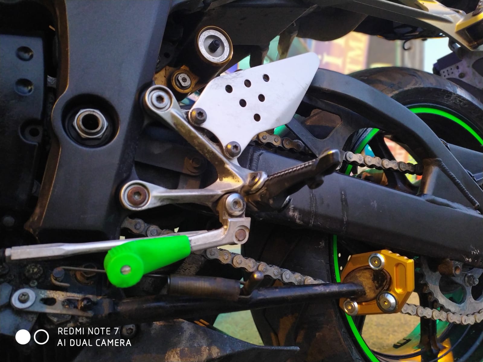 Kawasaki Ninja Zx6-636 2005-08 Yan Ayak Genişletme-Kaz Ayağı Gold