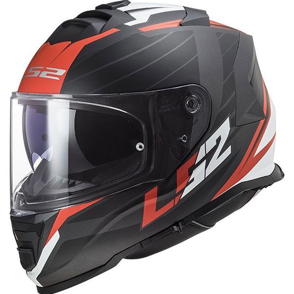 LS2 Storm Nerve Kapalı Kask (Mat Siyah-Kırmızı