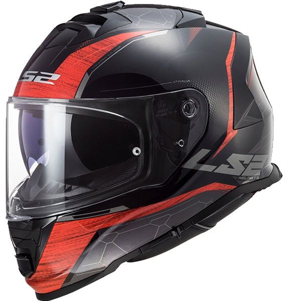 LS2 Storm Classy Kapalı Kask (Kırmızı-Siyah)