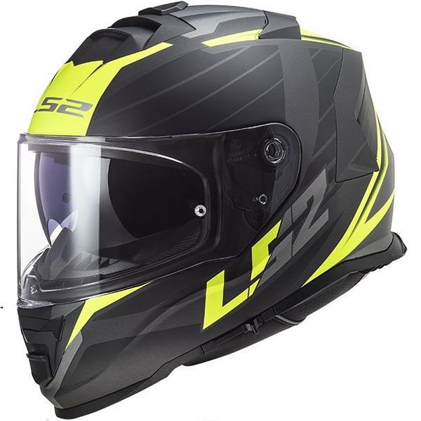 LS2 Storm Nerve Kapalı Kask (Mat Siyah-Neon Sarı)