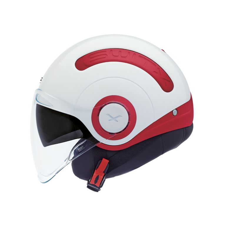 Nexx SX.10 Güneş Vizörlü Açık Kask (Kırmızı-Beyaz)