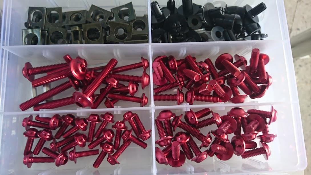 Kawasaki Ninja ZX-6 R renkli grenaj vida seti zx6r grenaj vidası