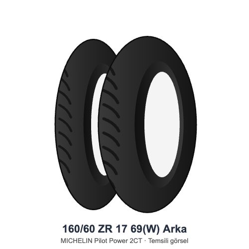 160/60 ZR 17	69(W)	Arka Lastik - MICHELIN Pilot Power 2CT