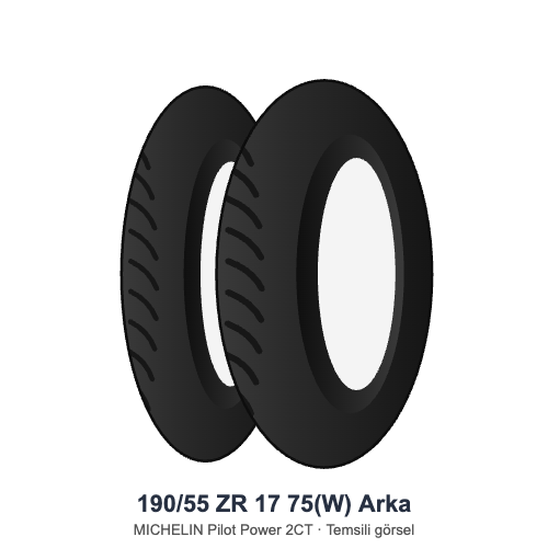 190/55 ZR 17	75(W)	Arka Lastik - MICHELIN Pilot Power 2CT