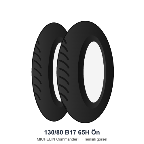 130/80 B17	65H	Ön Lastik - MICHELIN Commander II