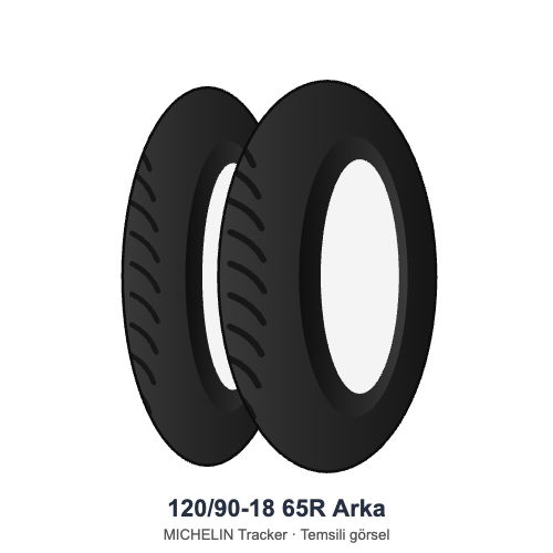120/90-18	65R	Arka Lastik - MICHELIN Tracker