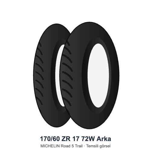170/60 ZR 17	72W	Arka Lastik - MICHELIN Road 5 Trail