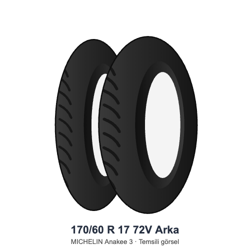 170/60 R 17	72V	Arka Lastik - MICHELIN Anakee 3