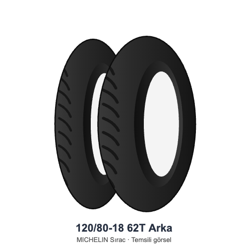 120/80-18	62T	Arka Lastik - MICHELIN Sırac