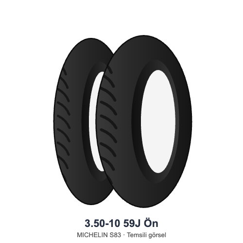 3.50-10	59J	Ön  Lastik - MICHELIN S83