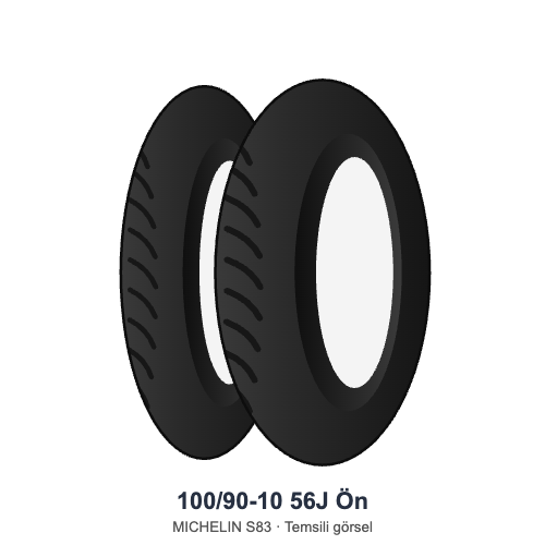 100/90-10	56J	Ön  Lastik - MICHELIN S83