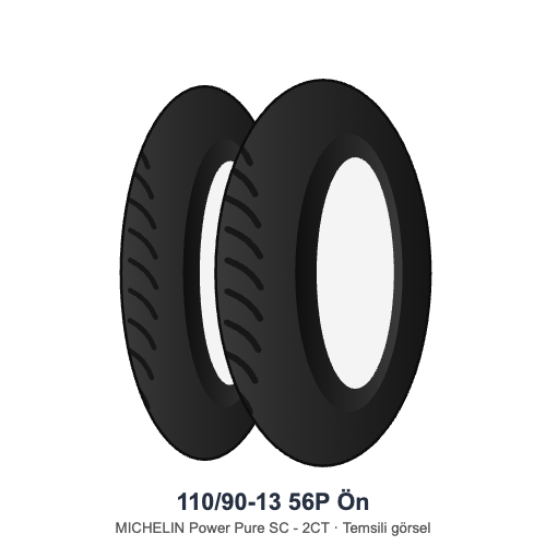 110/90-13	56P	Ön Lastik - MICHELIN Power Pure SC - 2CT