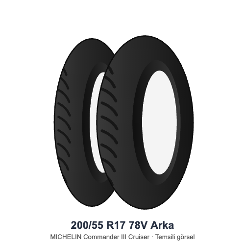 200/55 R17	78V	Arka Lastik - MICHELIN Commander III Cruiser
