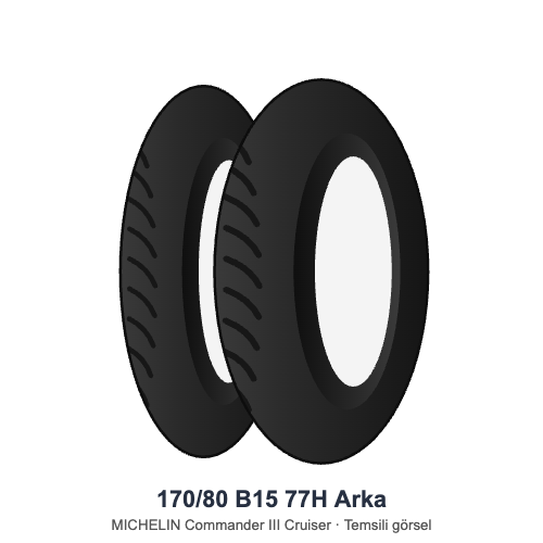 170/80 B15	77H	Arka Lastik - MICHELIN Commander III Cruiser