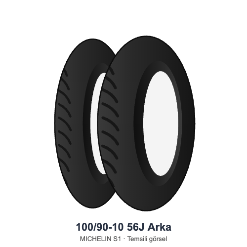 100/90-10	56J	 Arka Lastik - MICHELIN S1