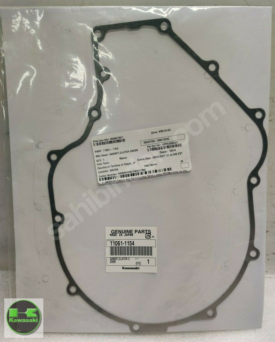 kawasaki zzr 1100 debriyaj kapak contası zzr 1200 debriyaj contası  sıfır orıjınaldır 11061-1154